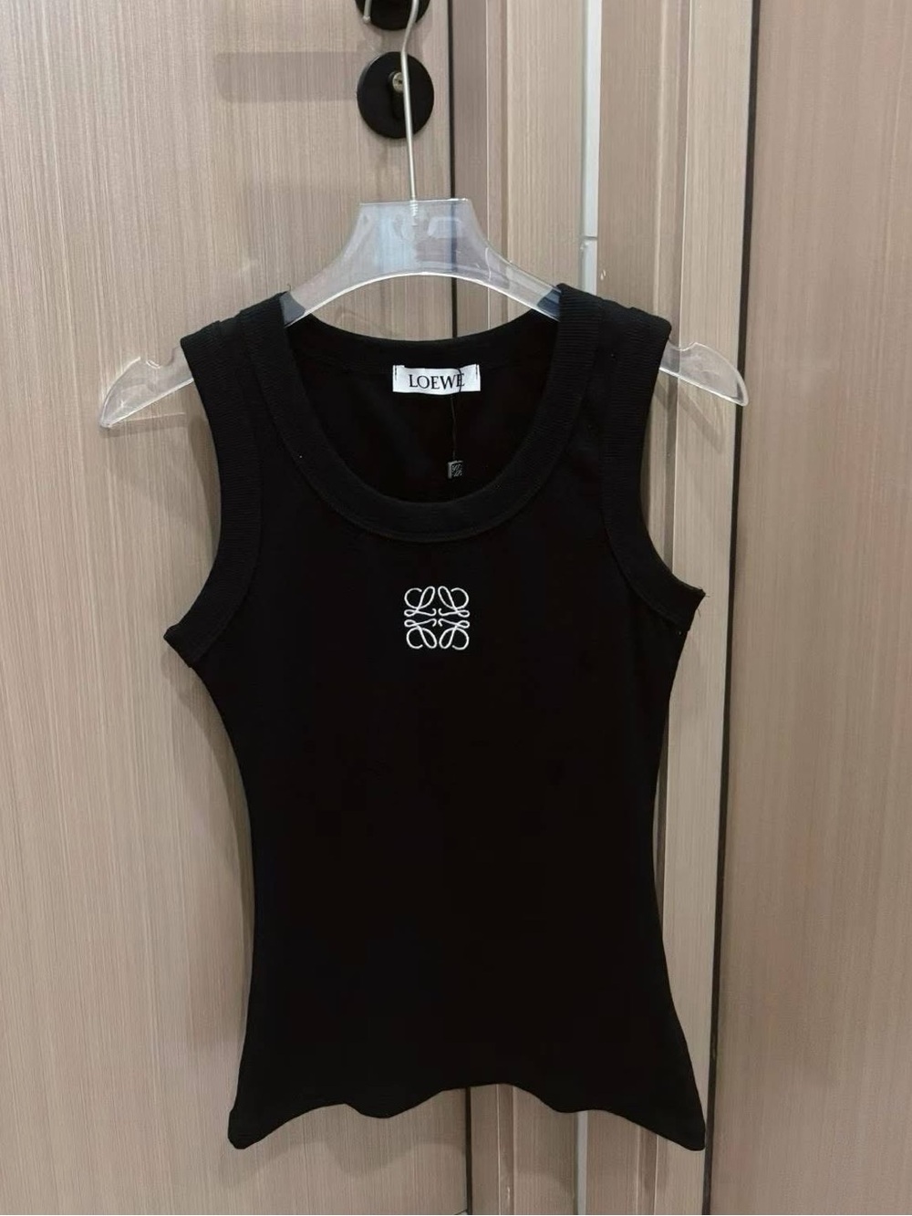 Black Ribbed Tank Top